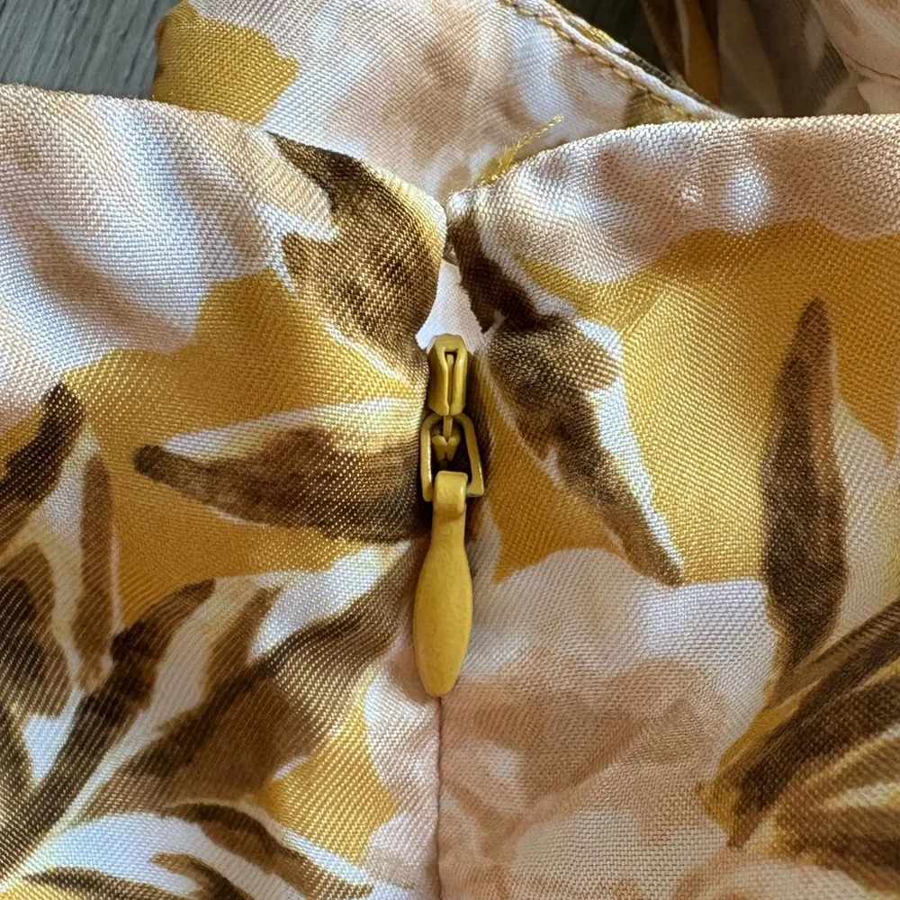 Madewell Angelina Slip Maxi Dress Yellow Floral Print Size 10 NWT - Picture 10 of 12